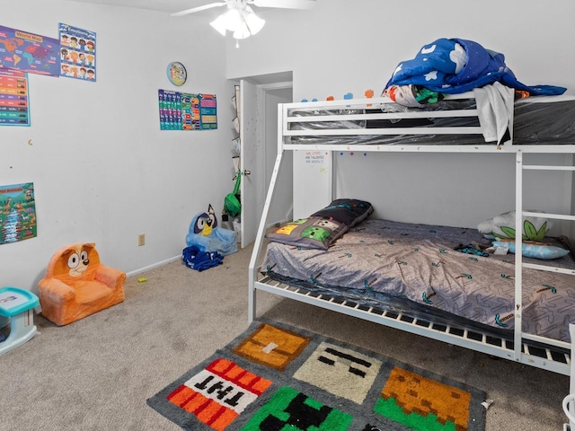 8871 N Swan Rd Unit K, Milwaukee, WI 53224 - carpeted bedroom featuring a ceiling fan
