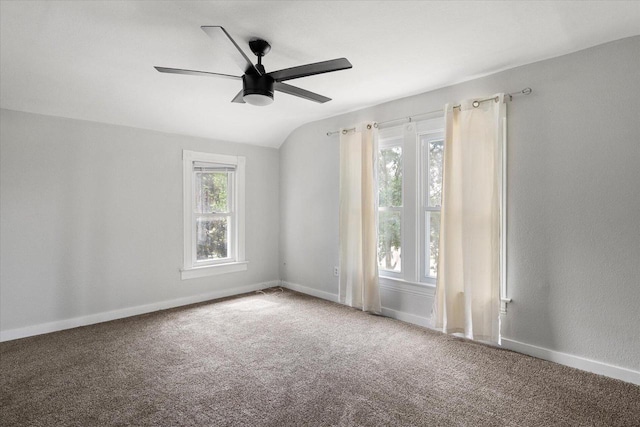 624 S Main St, Westby, WI 54667 - carpeted empty room with ceiling fan and vaulted ceiling