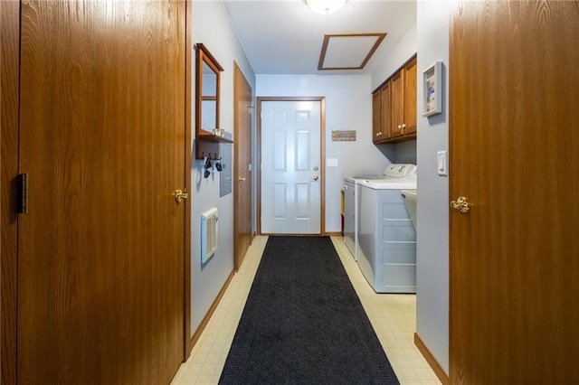 3950 Boardwalk St, Eau Claire, WI 54701 - washroom with cabinet space, separate washer and dryer, and light floors
