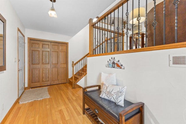 2570 Country Meadow Ct, Green Bay, WI 54313 - foyer with stairs and wood-type flooring