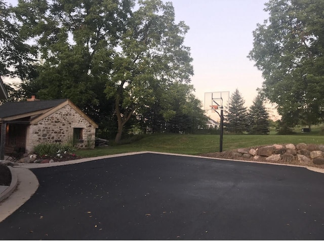 823 E Brandybrook Rd, Wales, WI 53183 - pool at dusk with a yard