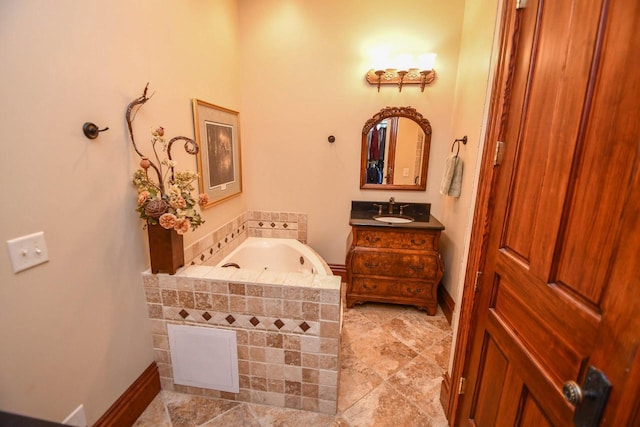 823 E Brandybrook Rd, Wales, WI 53183 - full bathroom with vanity and a jetted tub