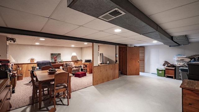 132 N Eagle St, Oshkosh, WI 54902 - dining space featuring a paneled ceiling and recessed lighting