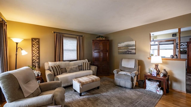132 N Eagle St, Oshkosh, WI 54902 - living room with healthy amount of natural light and wood finished floors