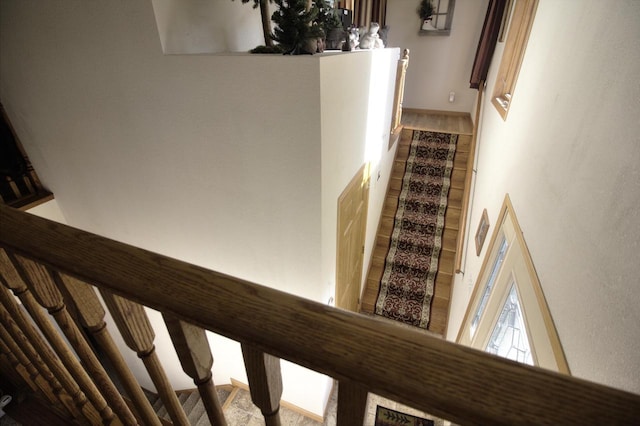 W1387 W Post Rd, Genoa City, WI 53128 - staircase with wood finished floors