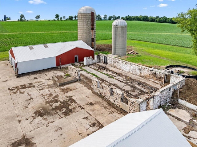 5306 Hillcrest Dr, Allenton, WI 53002 - view of patio / terrace featuring a view of rural / pastoral area, agricultural area, and an outbuilding