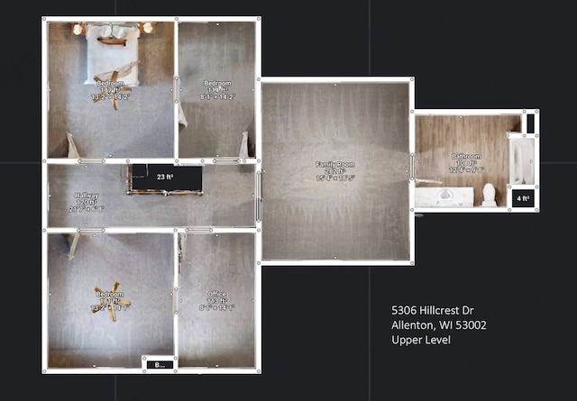 5306 Hillcrest Dr, Allenton, WI 53002 - view of floor plan / room layout