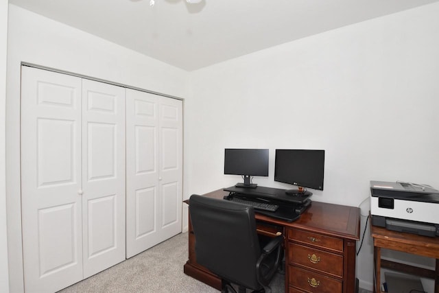 11811 213th Ave, Bristol, WI 53104 - office area with light carpet and ceiling fan