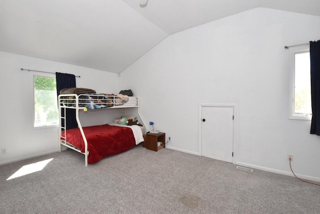 11811 213th Ave, Bristol, WI 53104 - carpeted bedroom with vaulted ceiling and baseboards