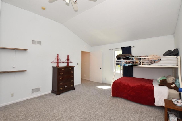 11811 213th Ave, Bristol, WI 53104 - carpeted bedroom featuring lofted ceiling and ceiling fan