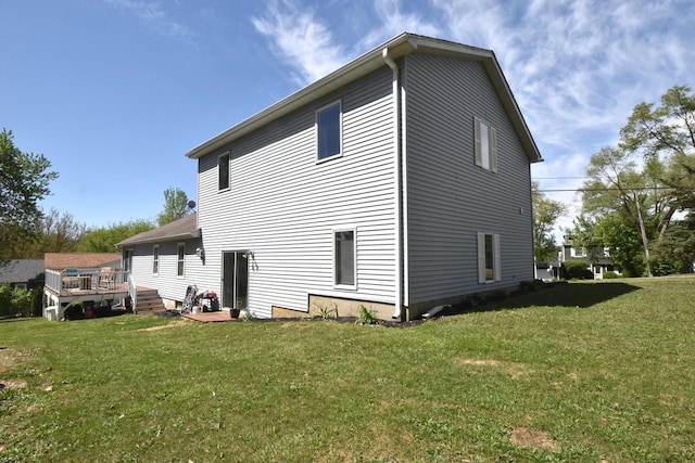 11811 213th Ave, Bristol, WI 53104 - back of property featuring a yard and a deck