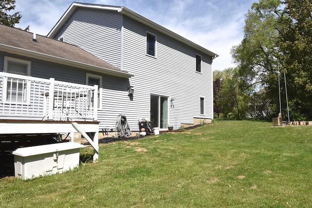11811 213th Ave, Bristol, WI 53104 - rear view of property featuring a yard and a wooden deck