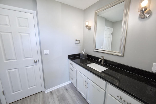 N88W17123 Elmwood Dr, Menomonee Falls, WI 53051 - bathroom featuring vanity and wood finished floors