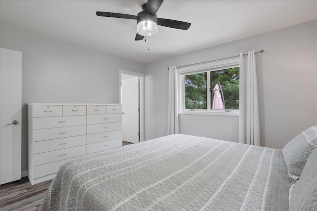 615 N Peach Ave, Marshfield, WI 54449 - bedroom featuring wood finished floors and a ceiling fan