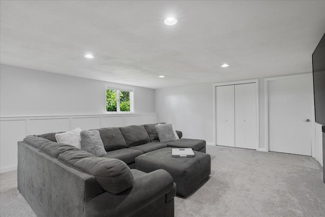 615 N Peach Ave, Marshfield, WI 54449 - carpeted living room with recessed lighting