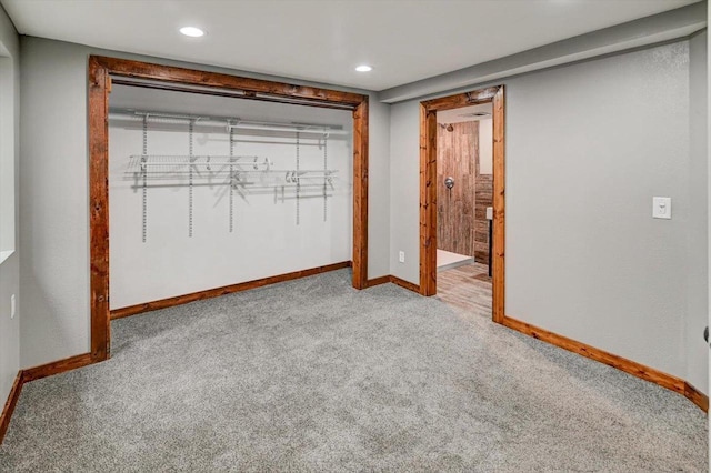 5716 Sauk Ln, Mcfarland, WI 53558 - unfurnished bedroom featuring carpet flooring, recessed lighting, and ensuite bath