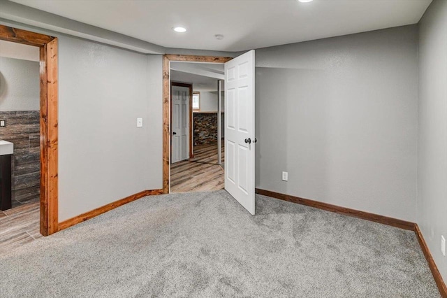 5716 Sauk Ln, Mcfarland, WI 53558 - finished below grade area featuring carpet floors and recessed lighting