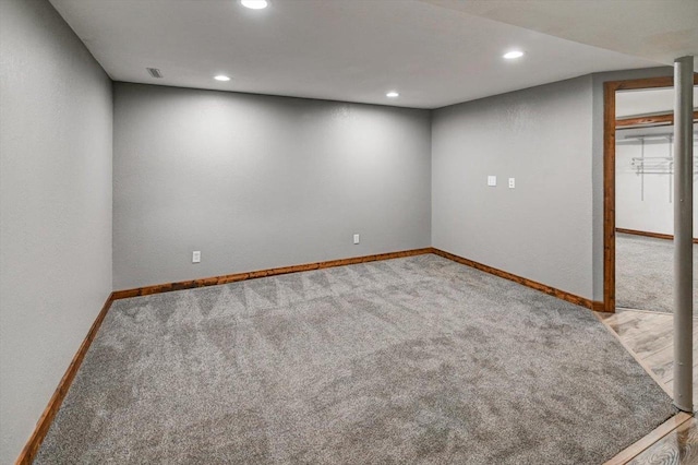 5716 Sauk Ln, Mcfarland, WI 53558 - carpeted empty room with recessed lighting