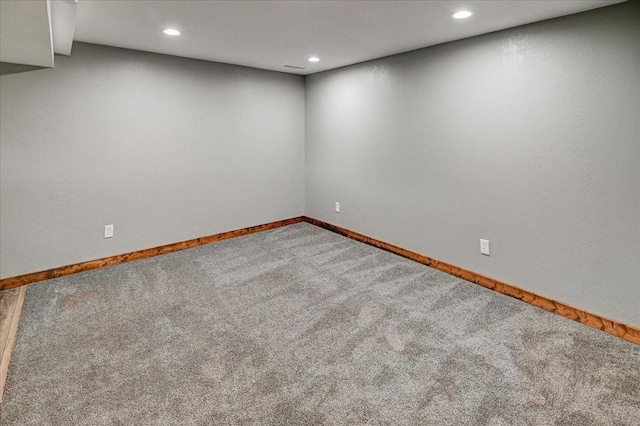 5716 Sauk Ln, Mcfarland, WI 53558 - carpeted spare room featuring recessed lighting and baseboards