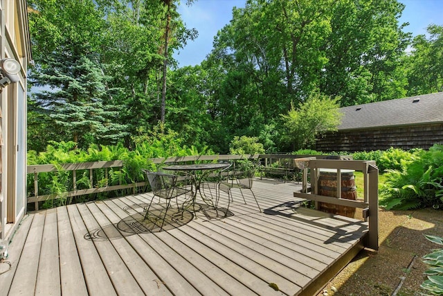 36 Stonewood Ct Unit 36, Wind Point, WI 53402 - wooden deck featuring outdoor dining area