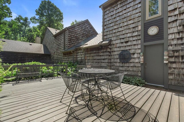 36 Stonewood Ct Unit 36, Wind Point, WI 53402 - wooden deck featuring outdoor dining space