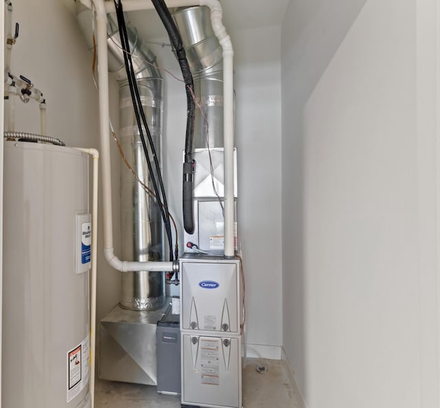9352 S Alder Pl Unit 105, Oak Creek, WI 53154 - utility room featuring water heater and heating unit