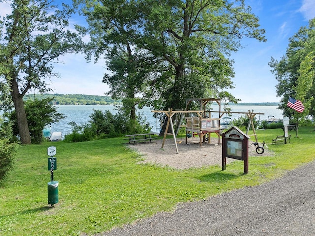 N3245 Walnut Rd, Lake Geneva, WI 53147 - communal playground with a lawn and a water view