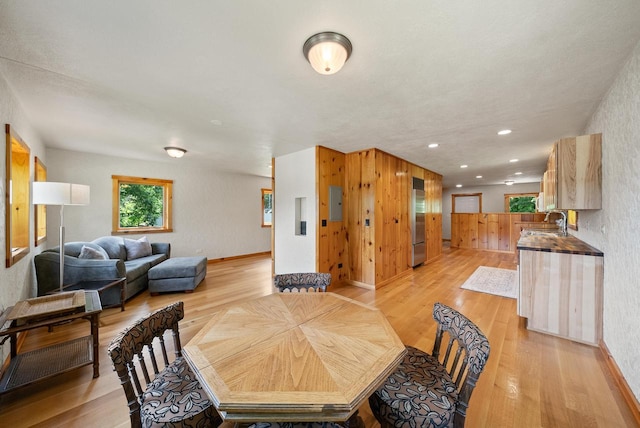 N3245 Walnut Rd, Lake Geneva, WI 53147 - dining area featuring light wood-style flooring and recessed lighting