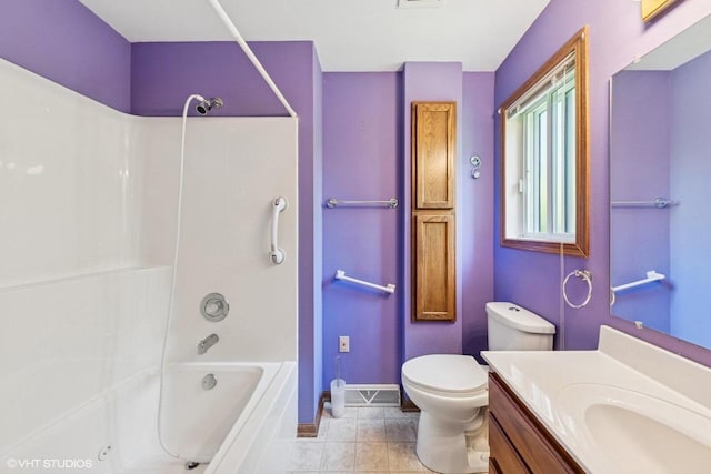 911 Park Cir, Union Grove, WI 53182 - full bath with shower / bath combination, vanity, and tile patterned flooring