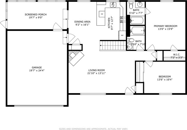 911 Park Cir, Union Grove, WI 53182 - view of home floor plan