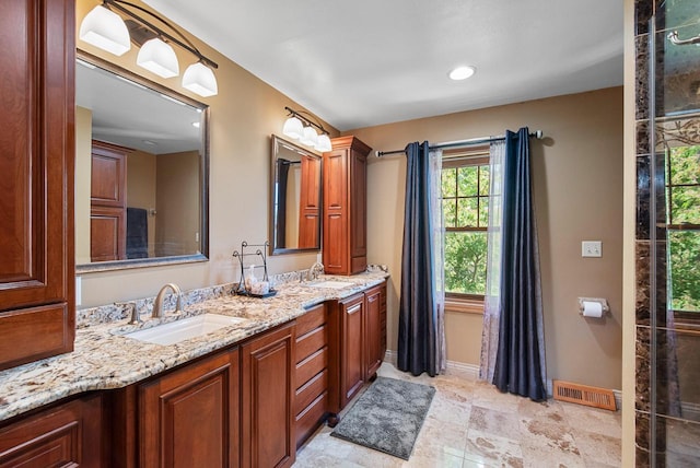 1948 Field Cliffe Dr, Richfield, WI 53076 - full bathroom with double vanity and stone finish floors