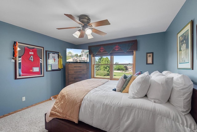 1948 Field Cliffe Dr, Richfield, WI 53076 - carpeted bedroom with ceiling fan and baseboards