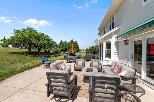 1948 Field Cliffe Dr, Richfield, WI 53076 - view of patio with an outdoor living space and grilling area