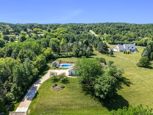 1948 Field Cliffe Dr, Richfield, WI 53076 - view of subject property with a pool and a heavily wooded area