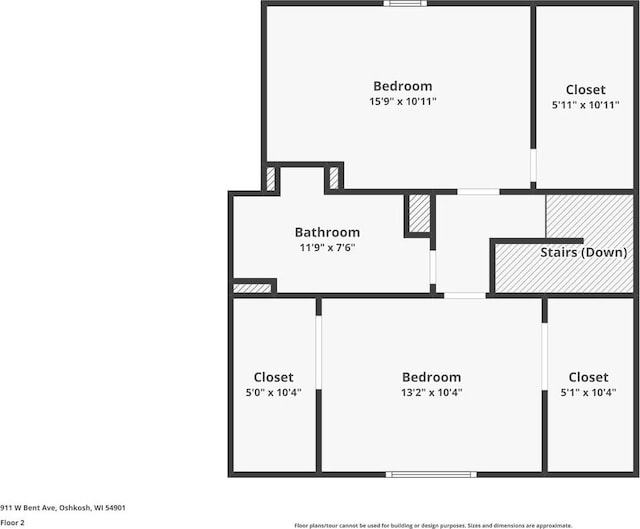 911 W Bent Ave, Oshkosh, WI 54901 - view of home floor plan