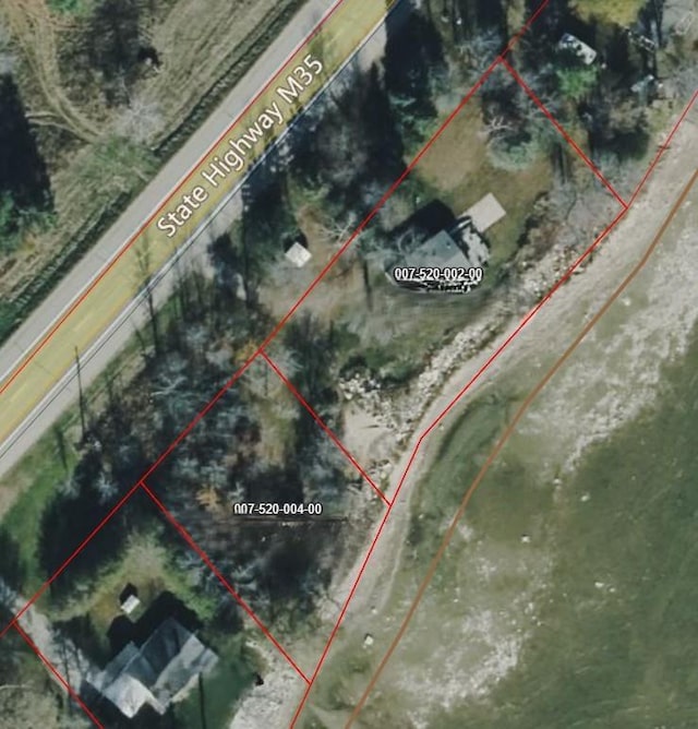 N3688 M-35, Menominee, MI 49858 - aerial view of property's location