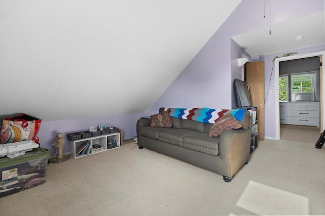 2147 S 71st St, West Allis, WI 53219 - carpeted living area with vaulted ceiling and cooling unit