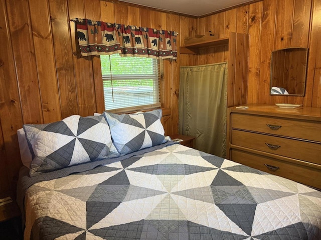 W6020 Northern Lights Cir Unit 7, Tomahawk, WI 54487 - bedroom with wood walls