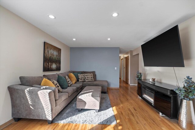 4683 N 80th St, Milwaukee, WI 53218 - living area with light wood-style flooring and recessed lighting