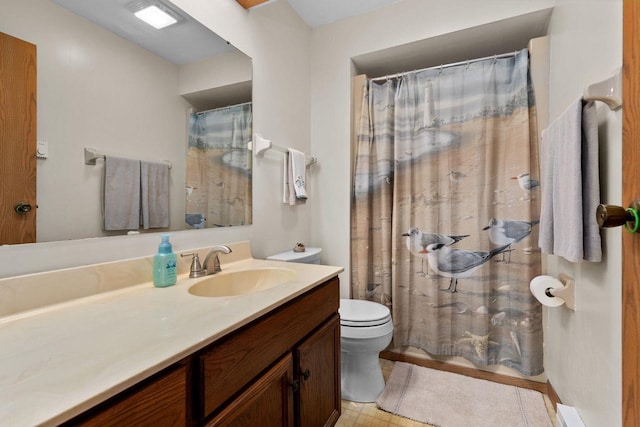 2360 Wisconsin St, Oshkosh, WI 54901 - bathroom with vanity and a shower with shower curtain
