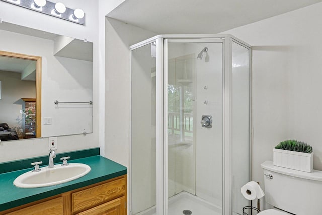 5538 Galway Dr, Waunakee, WI 53597 - bathroom featuring a stall shower and vanity