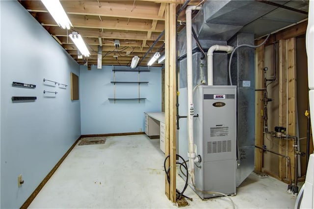 1634 Nicholas Dr, Eau Claire, WI 54703 - unfinished below grade area with baseboards and heating unit