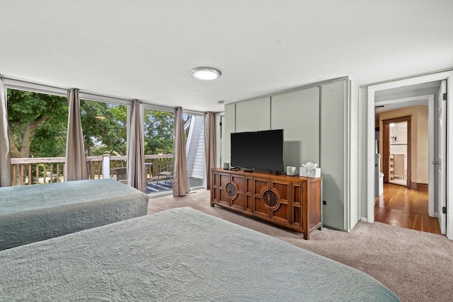 415 S Lake Shore Dr, Lake Geneva, WI 53147 - bedroom with carpet and access to outside