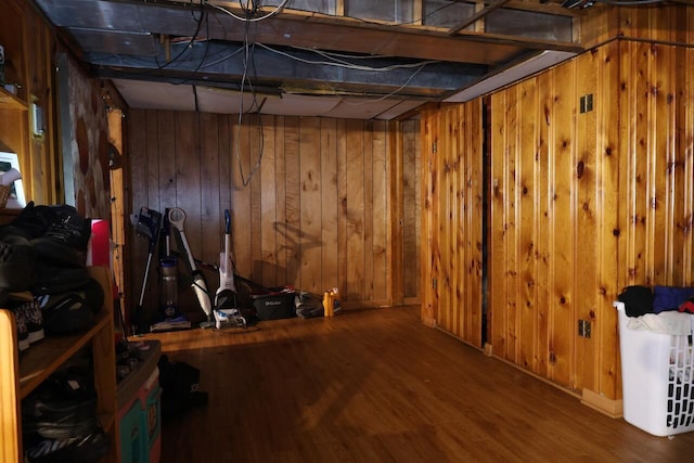 8761 W Herbert Ave, Milwaukee, WI 53225 - below grade area with wood walls and wood finished floors