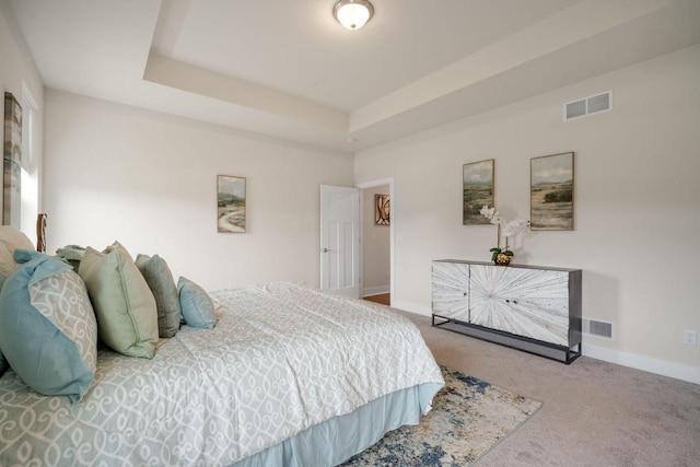 520 Meadow View Dr, Slinger, WI 53086 - carpeted bedroom with baseboards and a raised ceiling