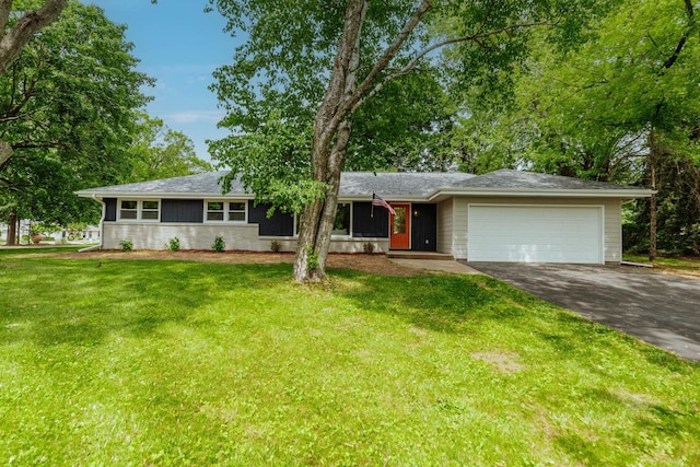 15300 Clifford Ct, Brookfield, WI 53005 - single story home with asphalt driveway, a garage, and a front lawn