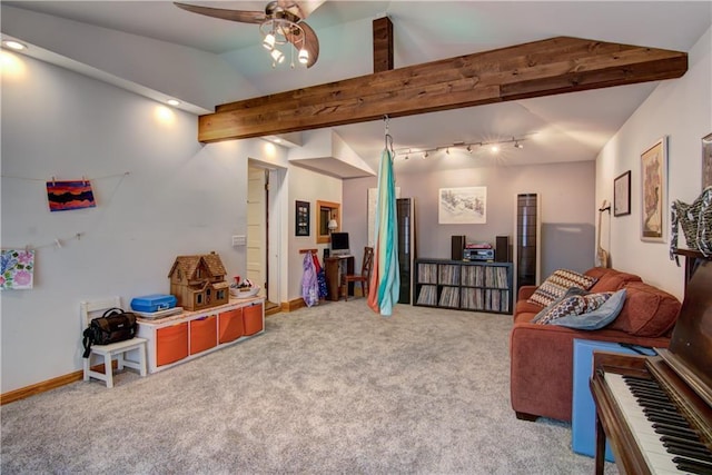 1418 Keith St, Eau Claire, WI 54701 - carpeted living area with ceiling fan and recessed lighting
