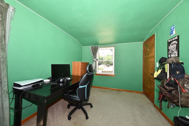 819 S 90th St, West Allis, WI 53214 - carpeted office space featuring lofted ceiling and baseboards