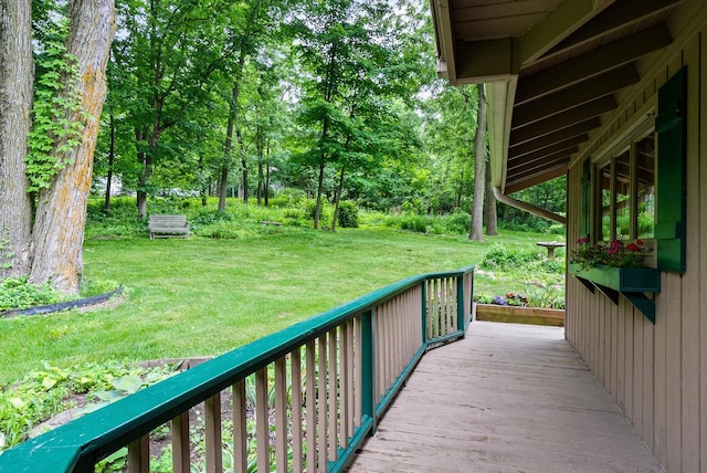 2831 N Wildwood Dr, Lake Geneva, WI 53147 - deck featuring a yard