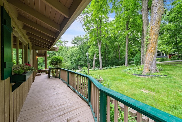 2831 N Wildwood Dr, Lake Geneva, WI 53147 - wooden deck with a yard